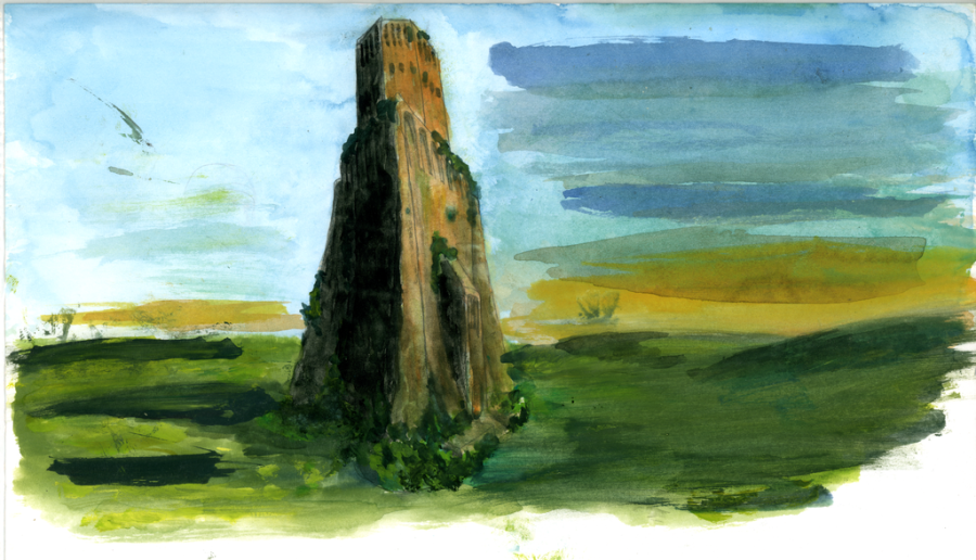 Boris_Ganne_-_1996_-_Tour_au_soleil_couchant_-_ébauche_gouache.png